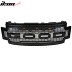 2017-2019 F-250 F-350 R Style Front Bumper Hood Grille Matte Black