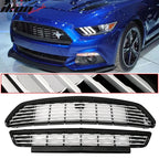 2015-2017 Ford Mustang Front Upper And Lower Grille Grill