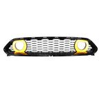 2021-2023 Ford Mustang Mach 1 Car Front Grille Black W/ LED Lamp ABS