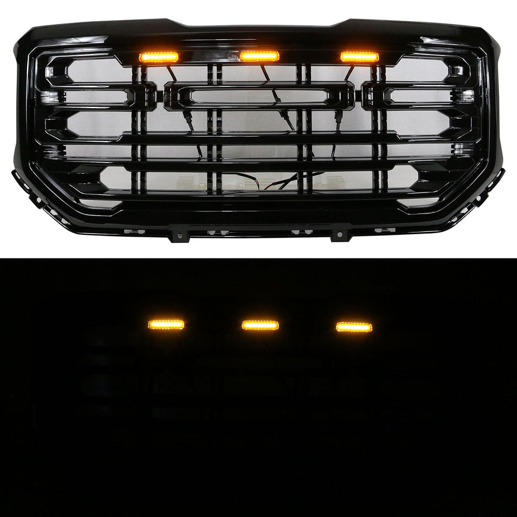 2016-2019 GMC Sierra 1500 Front Bumper Hood Grille Mesh Hood Guard