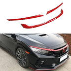 2016-2021 Honda Civic Type R Style Red 3Pc Grille Trim ABS