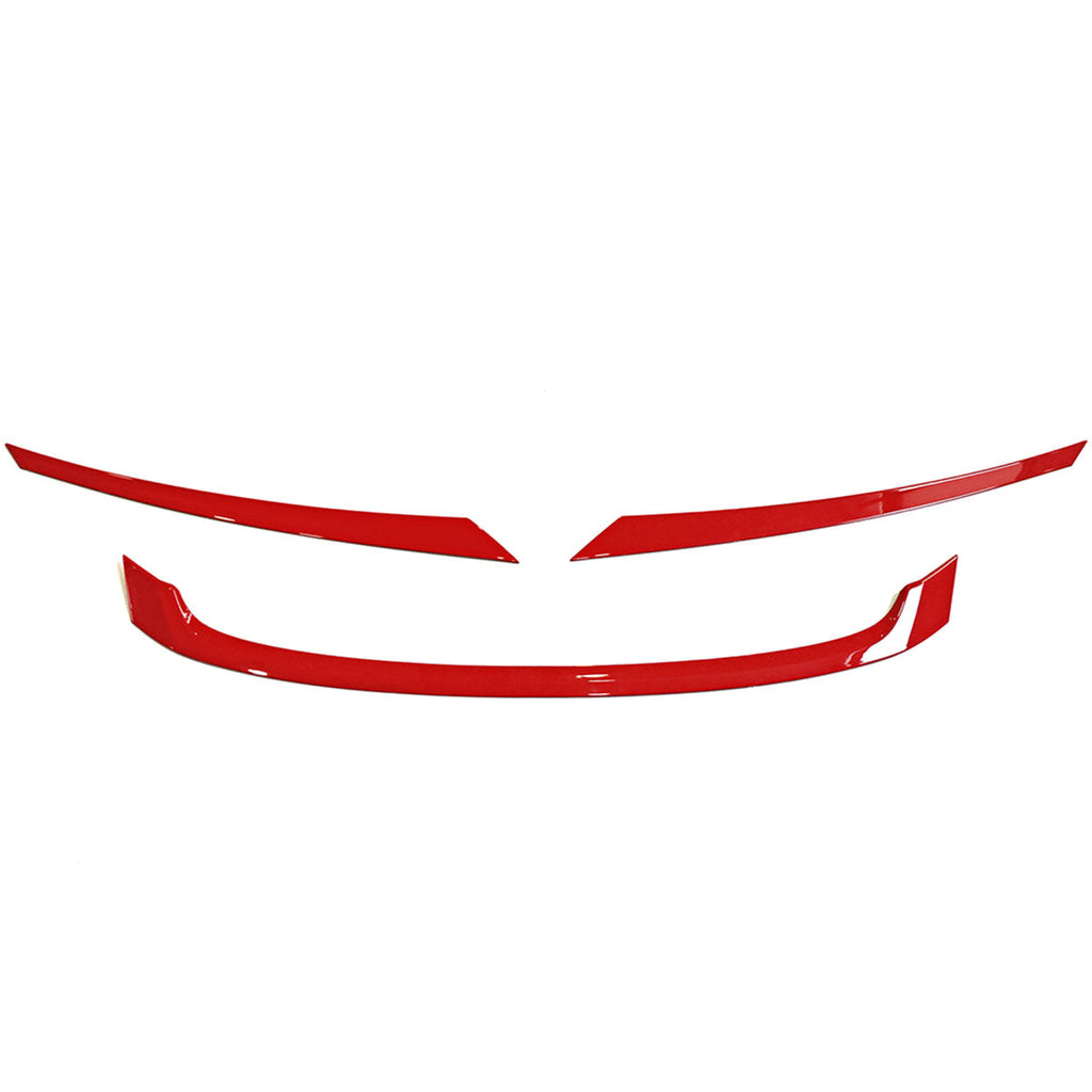 2016-2021 Honda Civic Type R Style Red 3Pc Grille Trim ABS