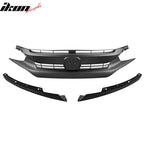 2016-2021 Honda Civic 10th OEM Matte Black Front Bumper Hood Grille