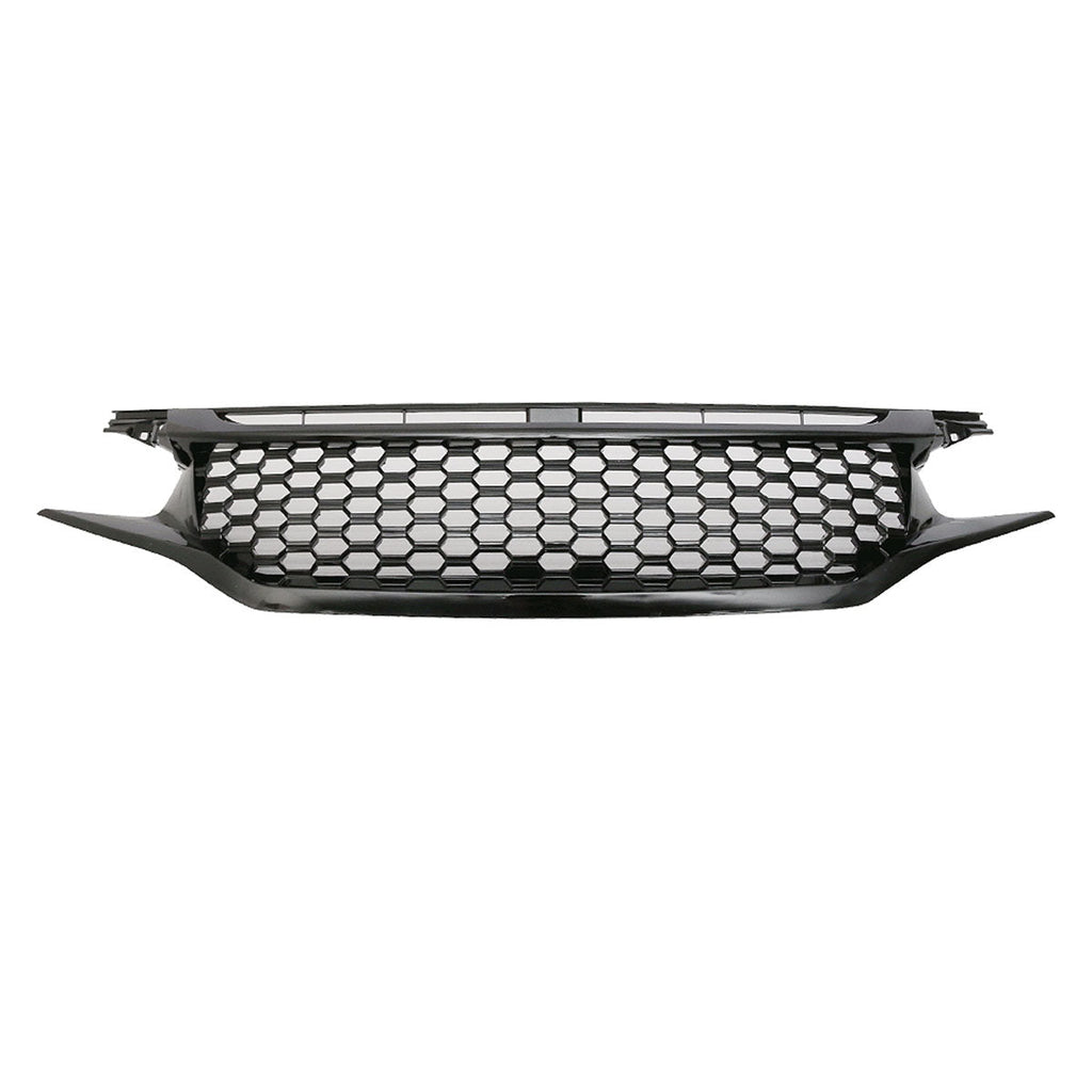 2016-2021 Honda Civic Coupe Sedan Hatchback Mesh Grille w/2PC Eyebrows
