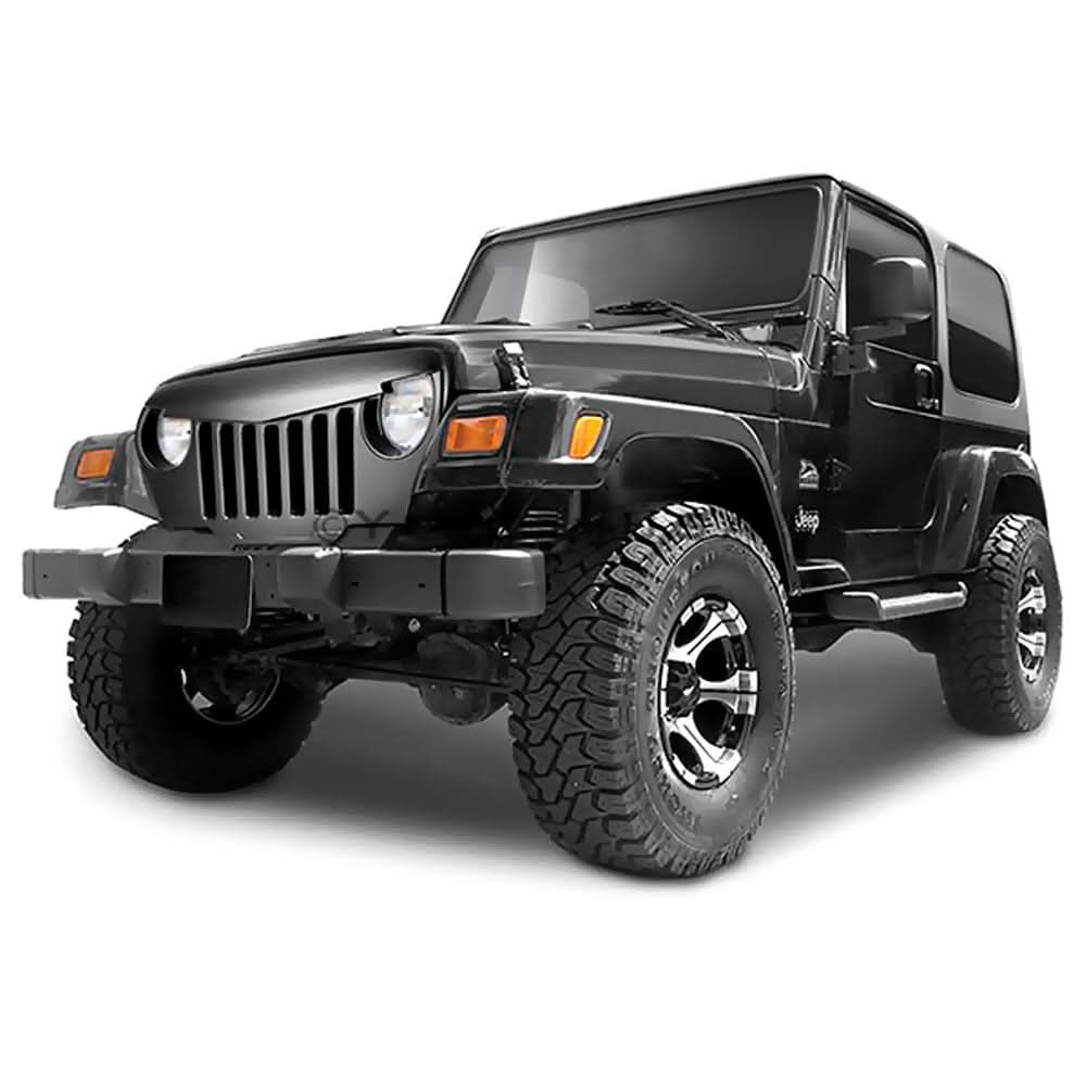 1997-2006 Jeep Wrangler TJ V1 Black Angry Bird Front Hood Grille ABS