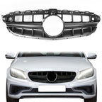 2015-2018 Mercedes-Benz W205 Vertical Black Front Grille W Camera Hole