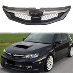2008-2010 Subaru Impreza WRX OE Style Grille Matte Black W/ Silver ABS