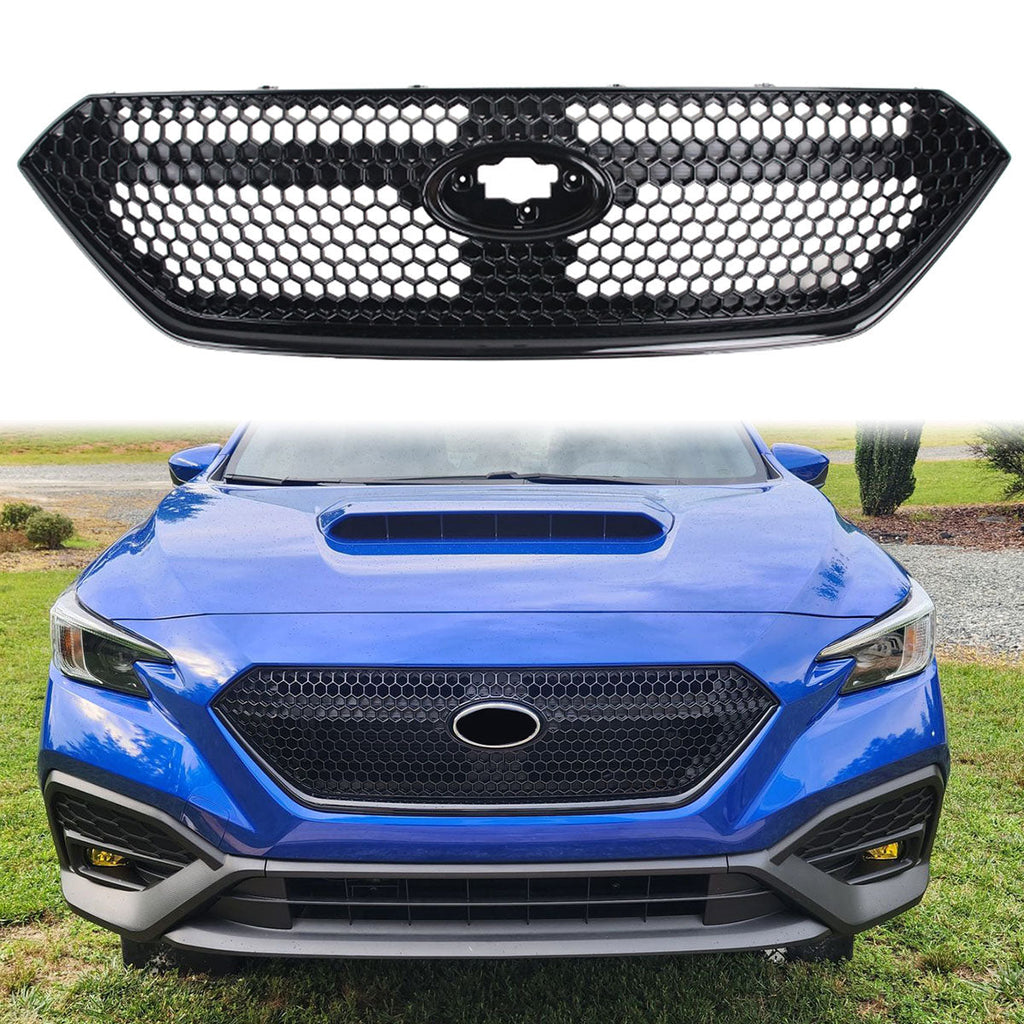 2022-2025 Subaru WRX Gloss Black Honeycomb Front Bumper Grille ABS
