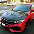 2016-2018 Honda Civic 10th Gen Black Front Bonnet Lip Molding Trim Bar