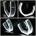 99-01 BMW 3-Series 3D Crystal Halo Projector LED Headlights Black