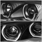 99-01 BMW 3-Series 3D Crystal Halo Projector LED Headlights Black