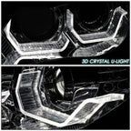04-07 BMW 5 Series LED Headlights Chrome Housing H1/H7 Bulbs