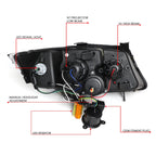 06-12 BMW 3-Series E90 3D Crystal Halo Projector LED Headlights