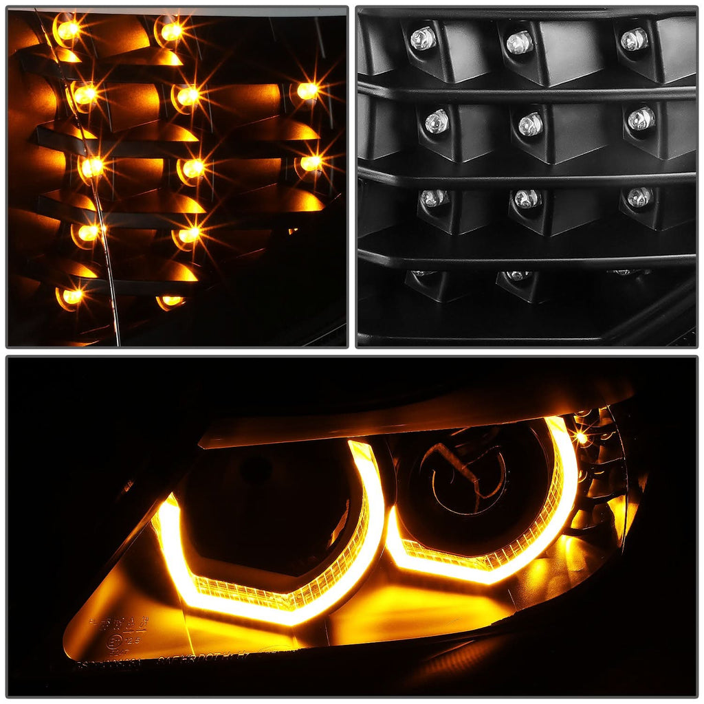 06-12 BMW 3-Series E90 3D Crystal Halo Projector Sequential Headlights