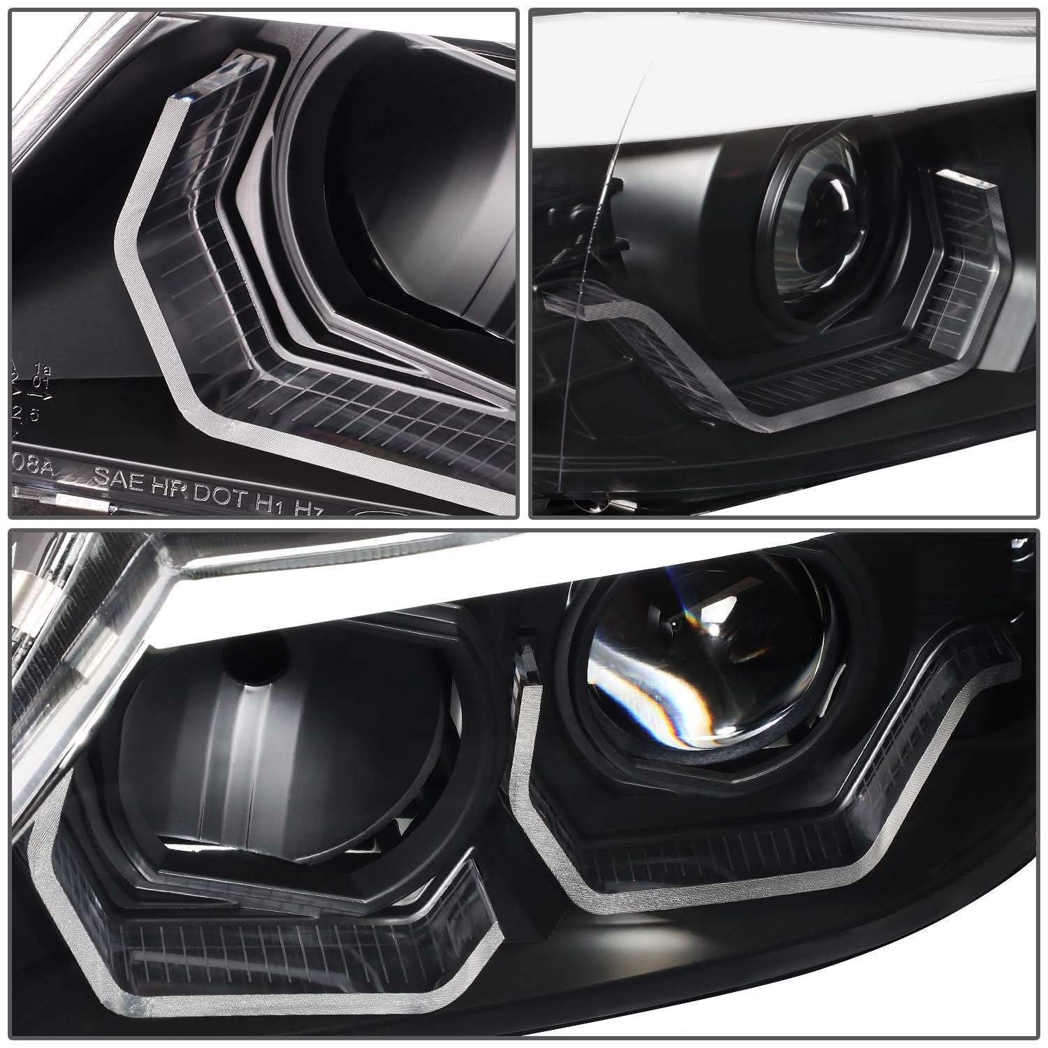 06-12 BMW 3-Series E90 3D Crystal Halo Projector Headlights