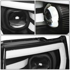 09-14 Ford F-150 3D LED Projector Headlights Black Housing