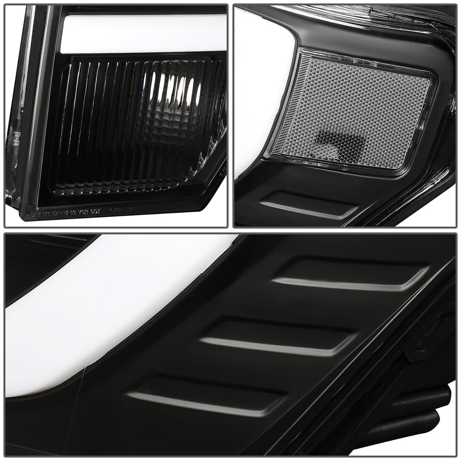 09-14 Ford F-150 3D LED Projector Headlights Black Housing