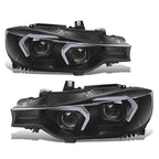 2012-2015 BMW 320I 328D 328I 335I 3D LED Swoosh Projector Headlights