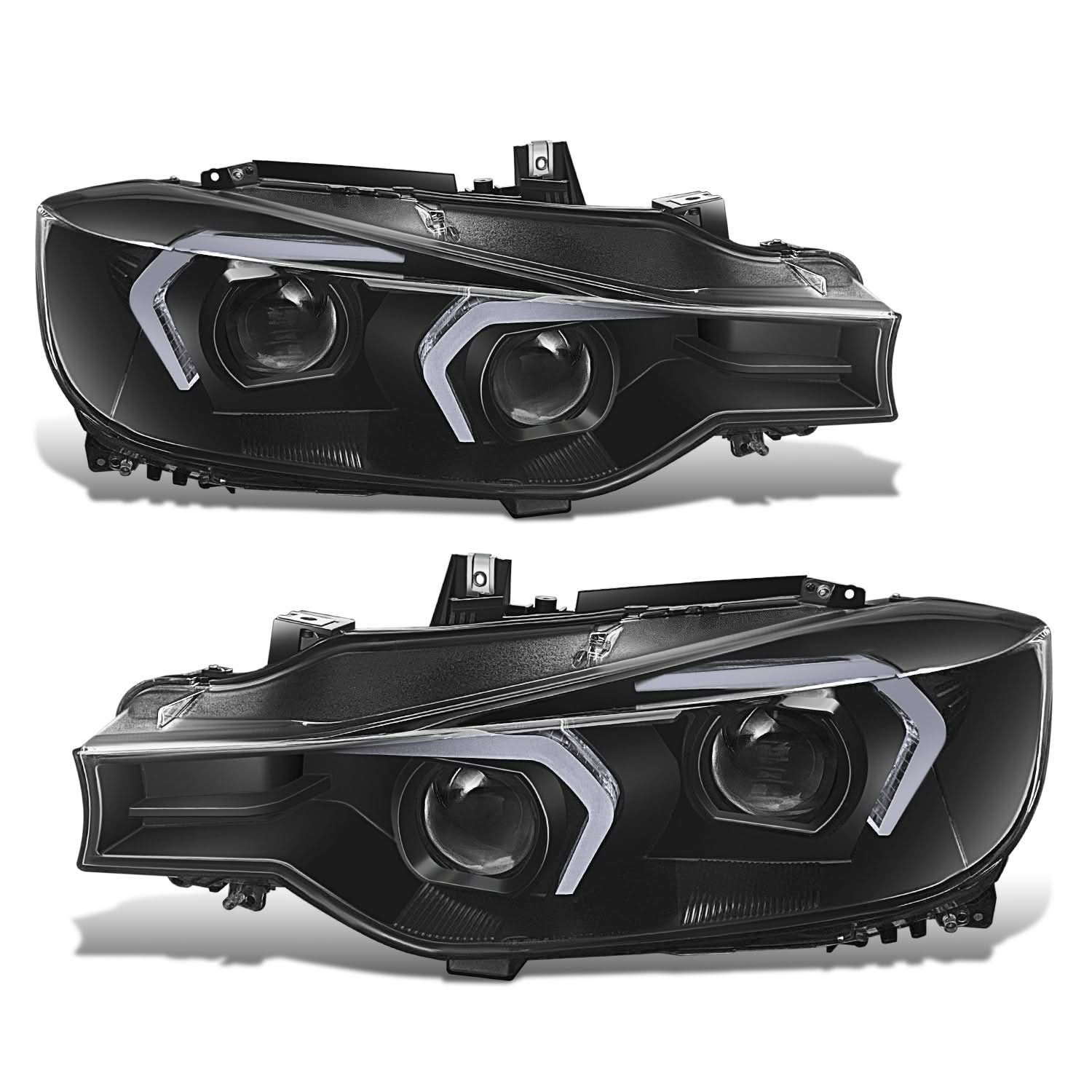 2012-2015 BMW 320I 328D 328I 335I 3D LED Swoosh Projector Headlights