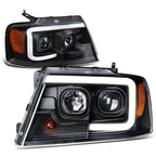 04-08 Ford F-150 / 06-08 Lincoln Mark LT 3D LED C-Bar Headlights