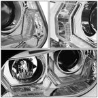 04-07 BMW 5 Series 3D LED Projector Headlights - Chrome Housing