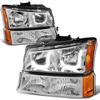 03-07 Chevrolet Silverado / Avalanche J-Halo LED DRL Headlights Chrome