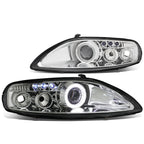 92-00 Lexus SC300/SC400 LED DRL Halo Projector Headlights Chrome
