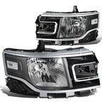 2013-2019 Ford Flex Black Housing Clear Corner Headlights