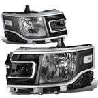 2013-2019 Ford Flex Black Housing Clear Corner Headlights