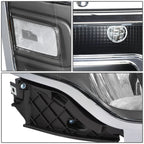 2013-2019 Ford Flex Black Housing Clear Corner Headlights