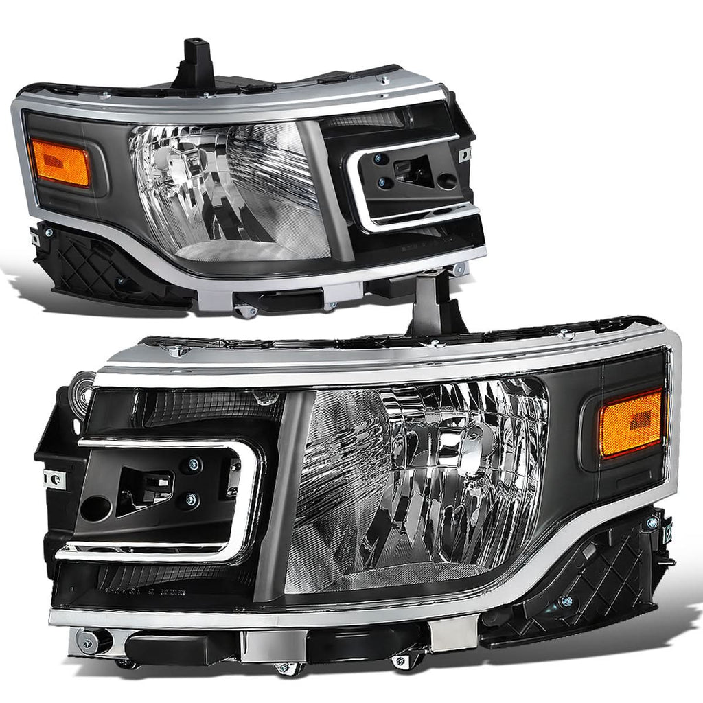 2013-2019 Ford Flex Black Housing Halogen Headlights
