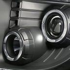 2009-2014 Ford F-150 LED Halo Projector Headlights - Black Housing
