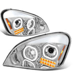 08-17 Freightliner Cascadia Chrome LED Projector Headlights