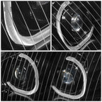 04-17 Freightliner Columbia LED Projector Headlights - Black Housing