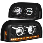96-10 Freightliner Century Projector Headlights - Black