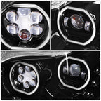 13-21 Kenworth T680 Projector Headlights - Black