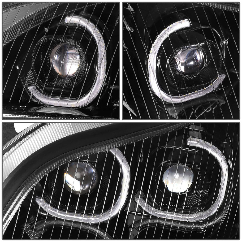 04-12 Freightliner M2 Projector LED DRL Headlights - Black Housing