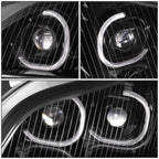 04-12 Freightliner M2 Projector LED DRL Headlights - Black Housing