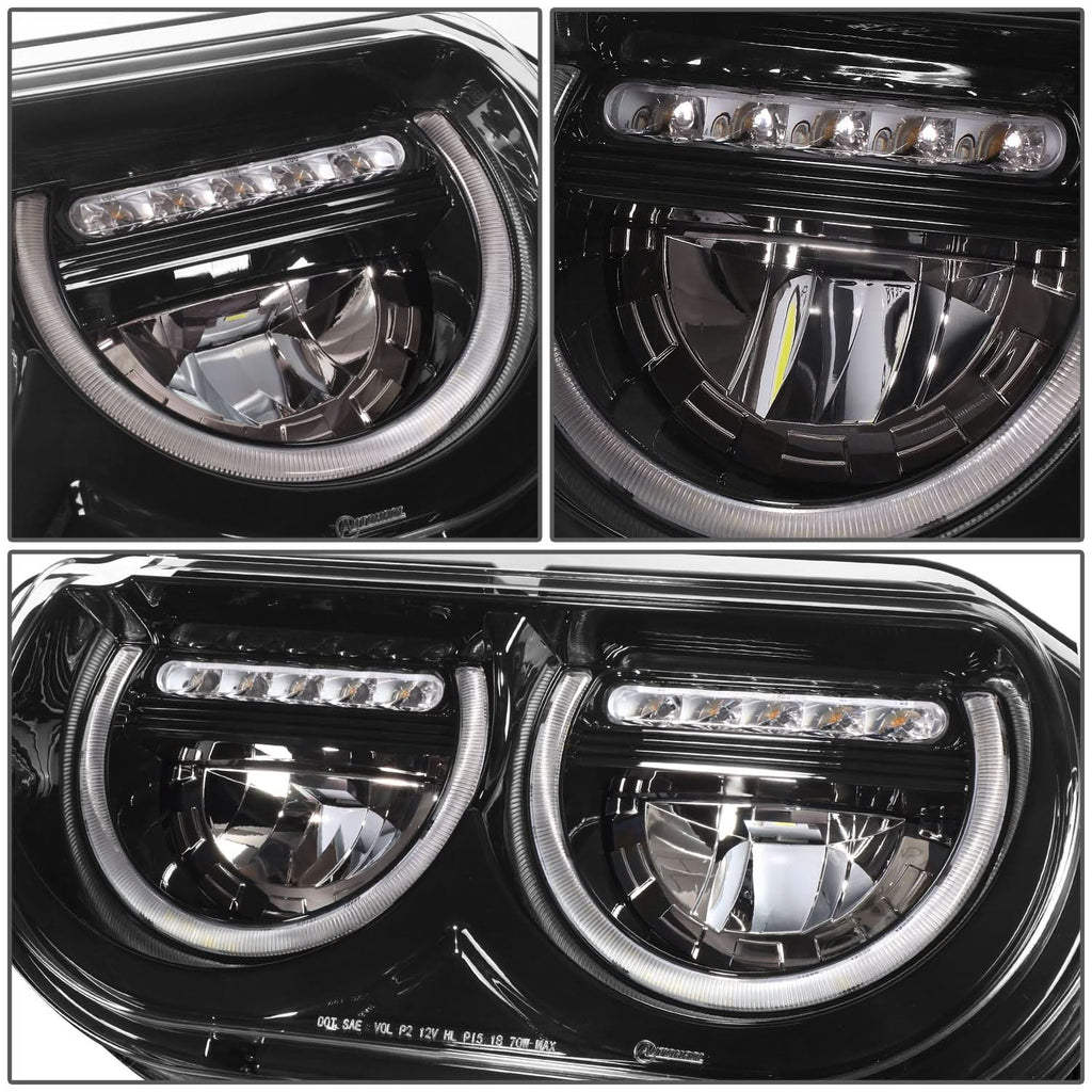 2008-2014 Dodge Challenger Black Housing Headlights