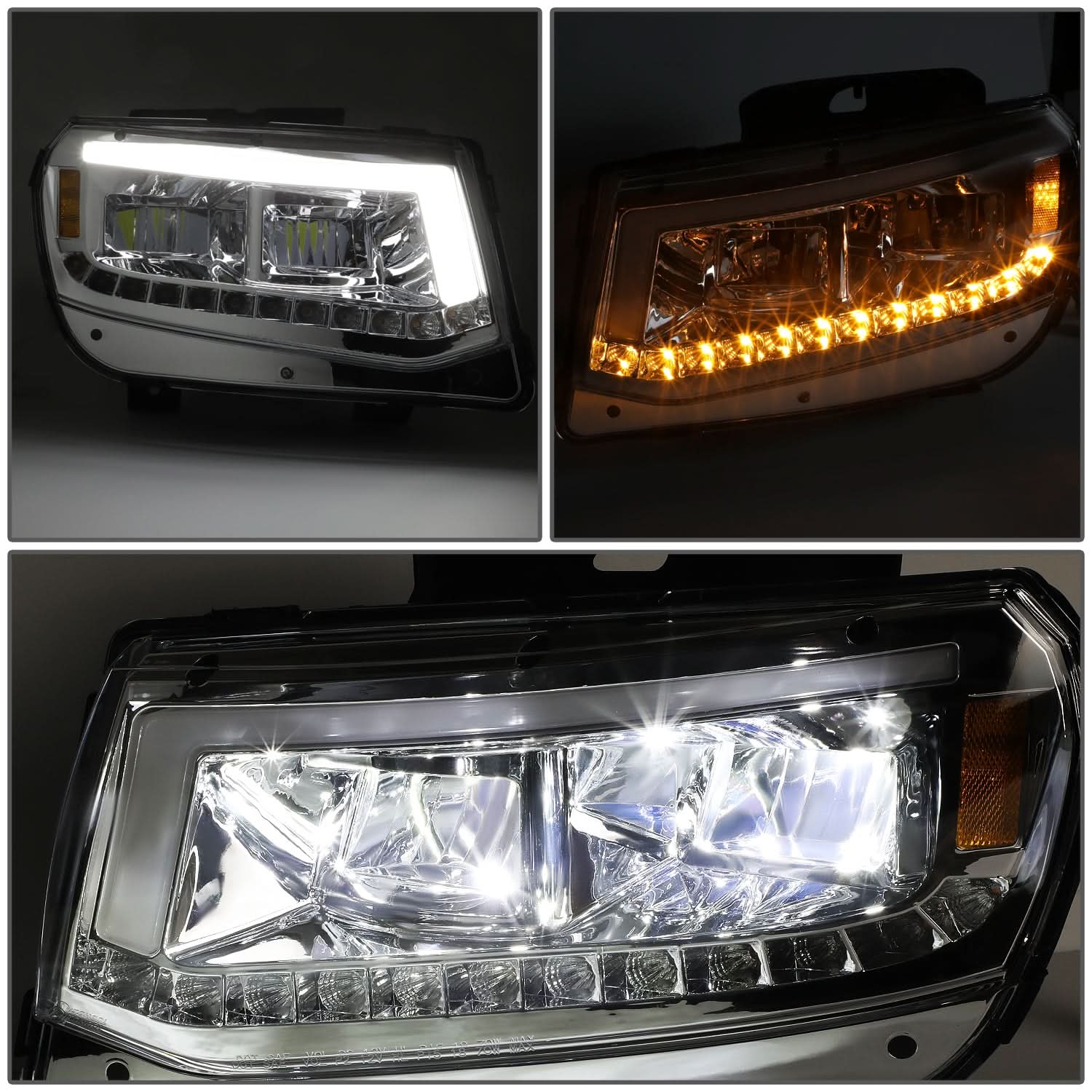 2014-2015 Chevrolet Camaro Full LED Chrome Headlights