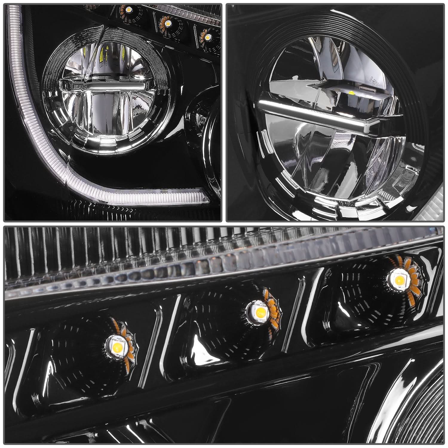 2013-2021 Kenworth T680 Black Headlights