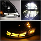 2003-2017 Volvo VN VNL VNM VNX LED Switchback Headlights Black