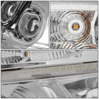 2008-2017 Freightliner Cascadia LED Halo Projector Headlights Chrome