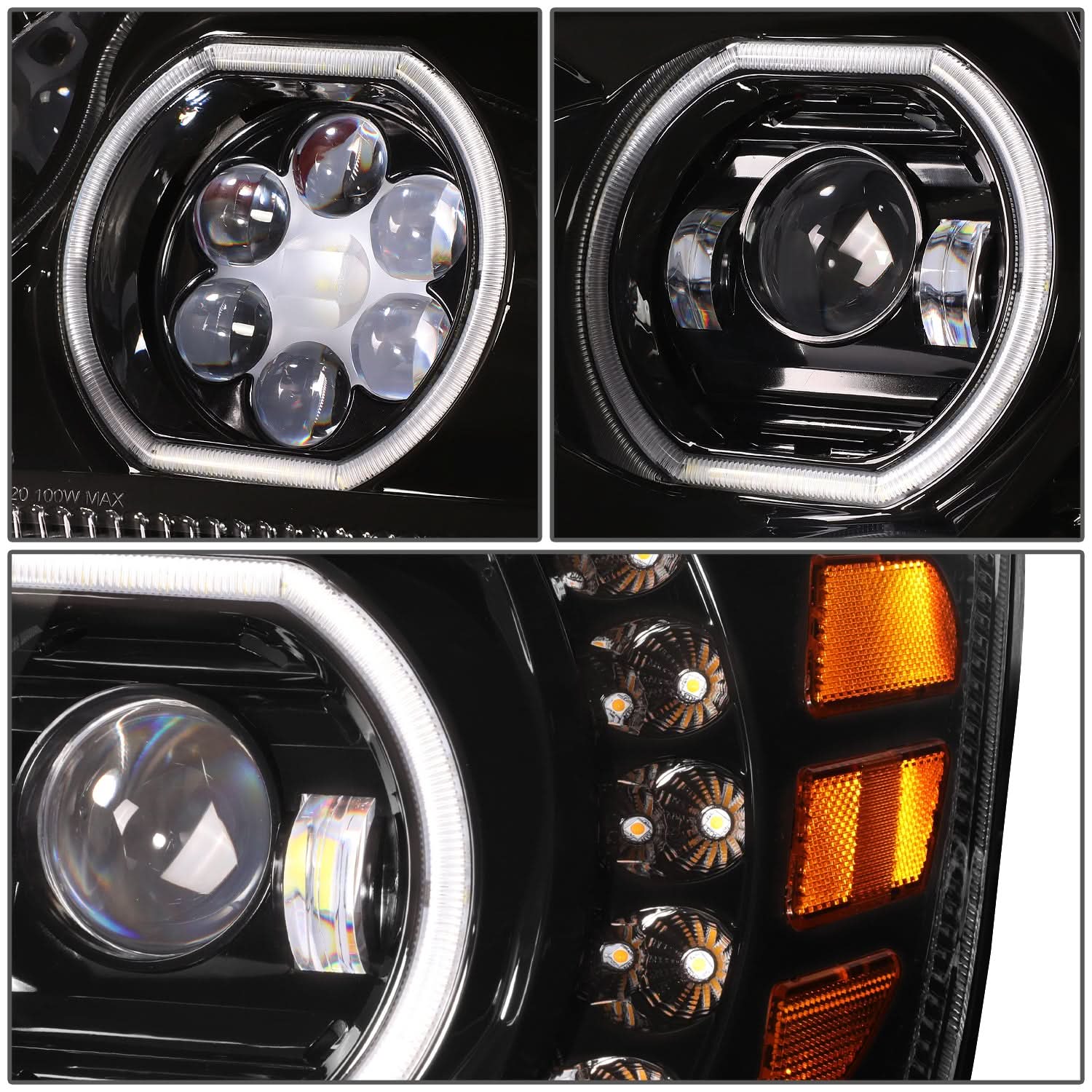 06-17 Hino 338/268/258/238/185/165/145 Black Headlights