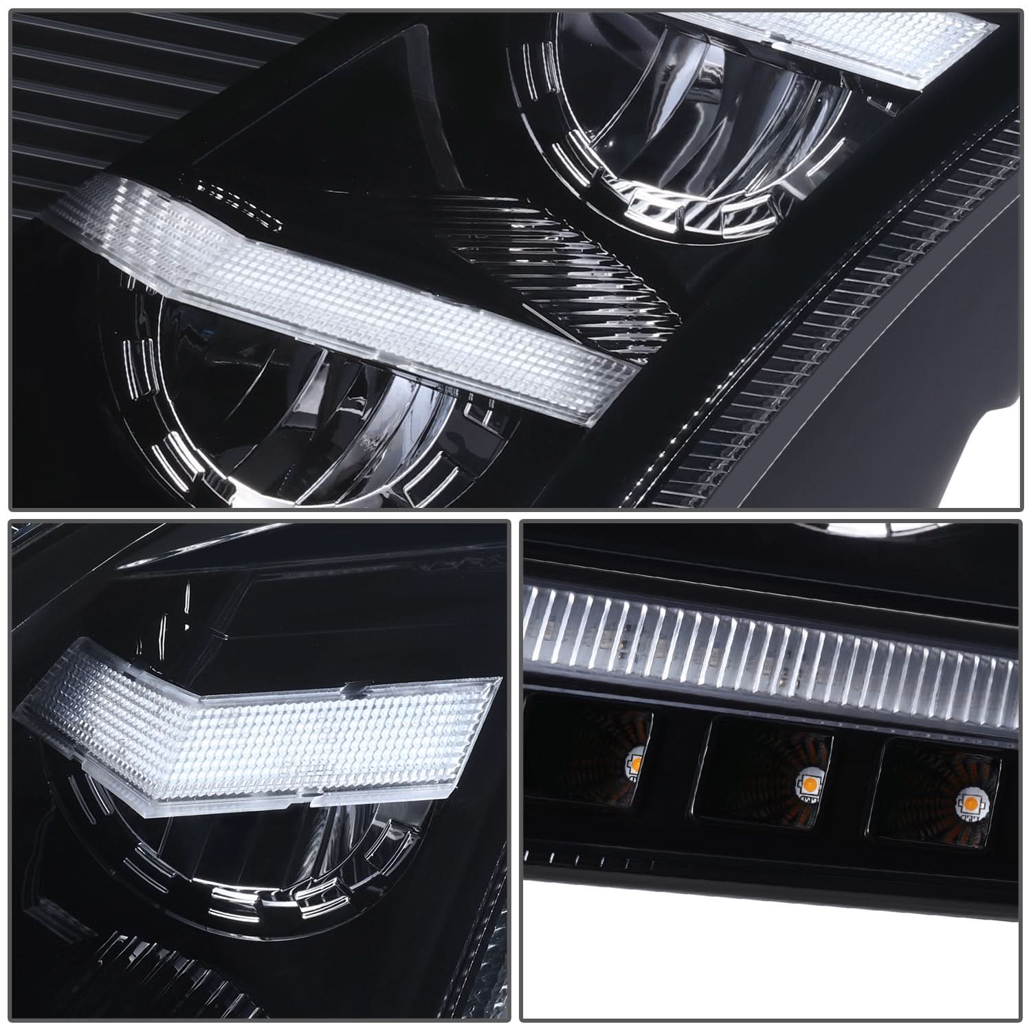 18-21 Volvo VNL/VNR Full LED RGB DRL Sequential Turn Signal Headlights