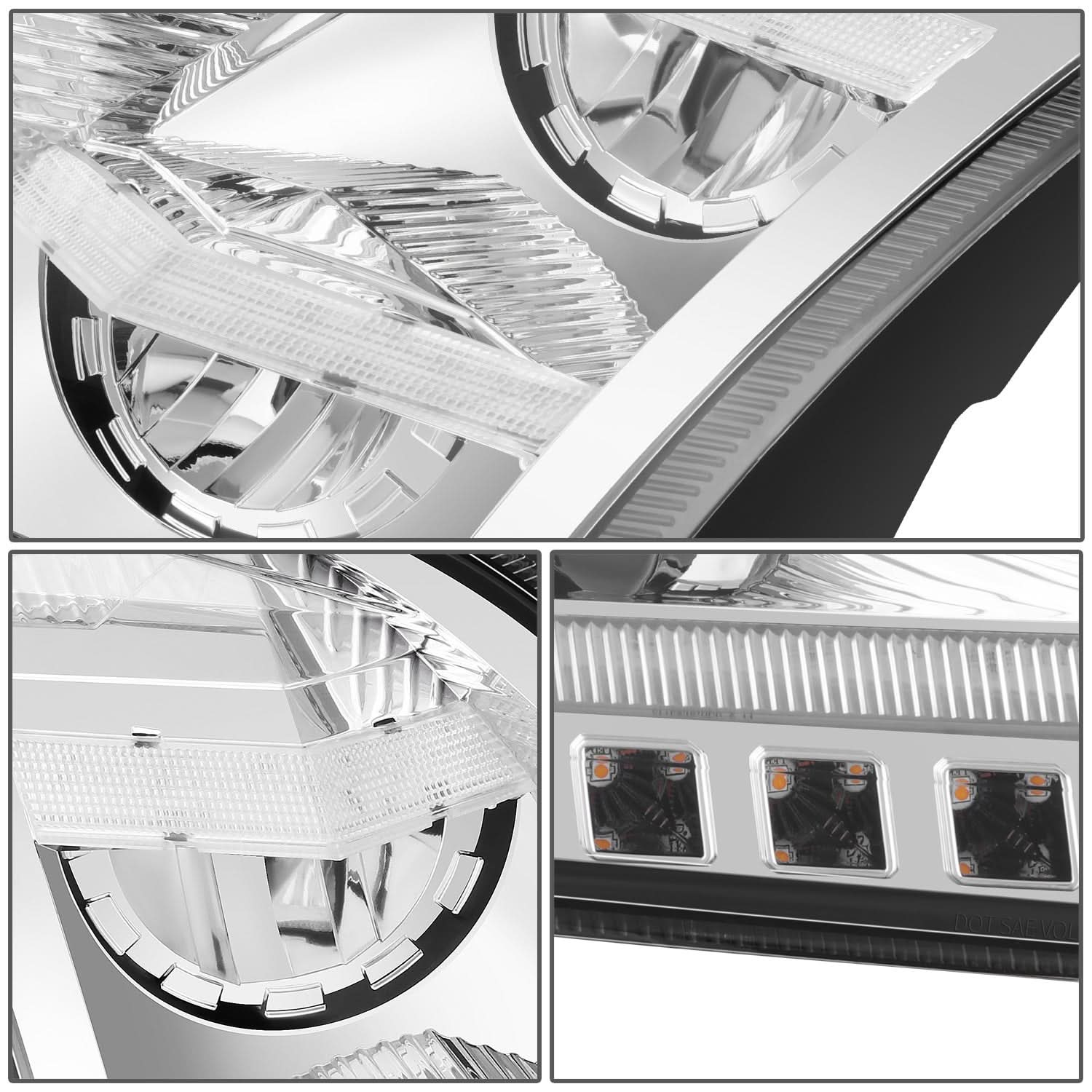 18-21 Volvo VNL VNR Full LED RGB DRL Sequential Turn Signal Headlights