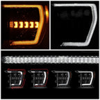 21-23 Ford F-150 LED Sequential Turn Signal Headlights Black