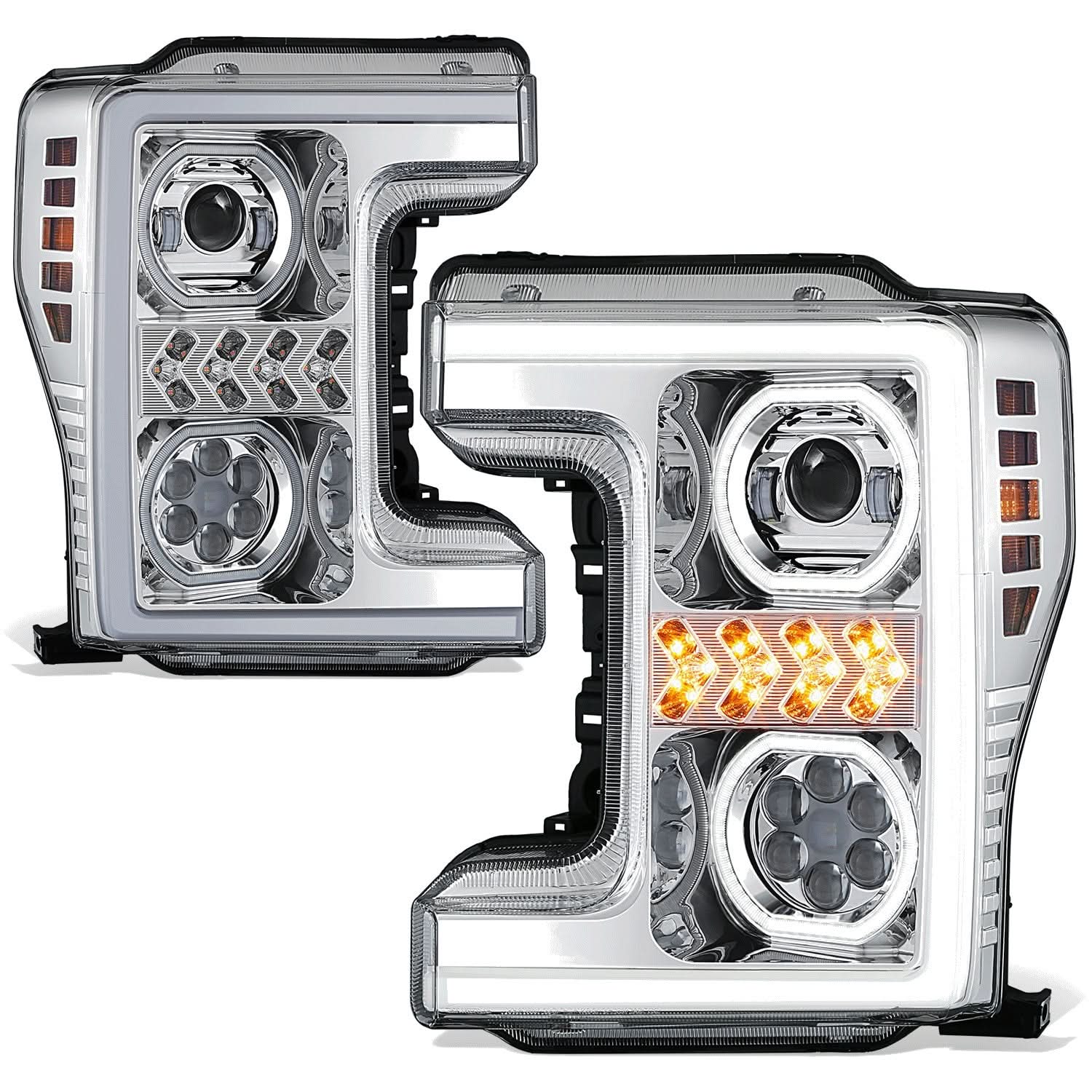 17-19 Ford F-250/F-350/F-450 Super Duty LED Headlights w/ Sequential Turn