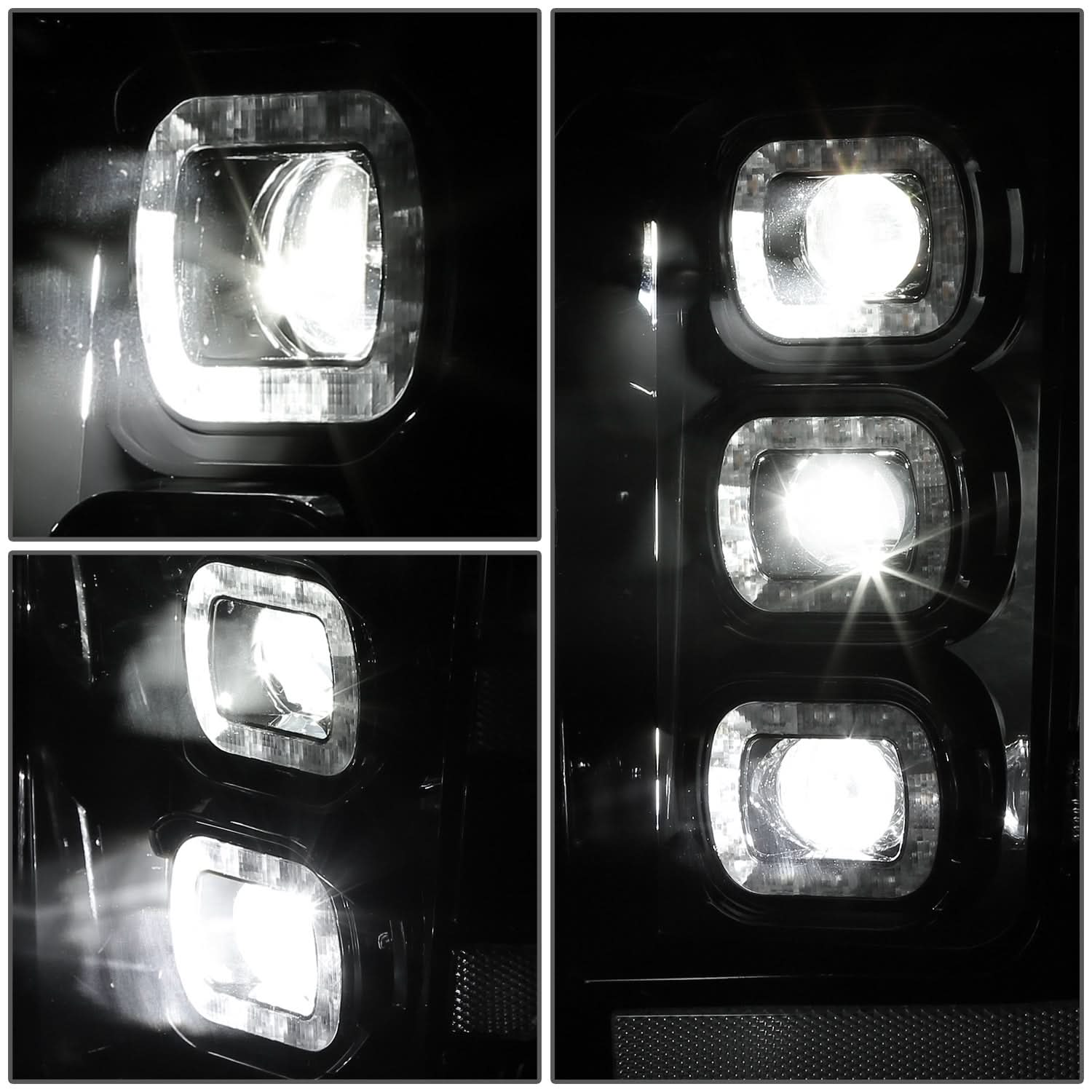 11-16 Ford F-250/350/450 Super Duty White 3D Light Bar Sequential Headlights