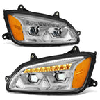 2008-2017 Kenworth T660 LED Sequential Projector Headlights Chrome